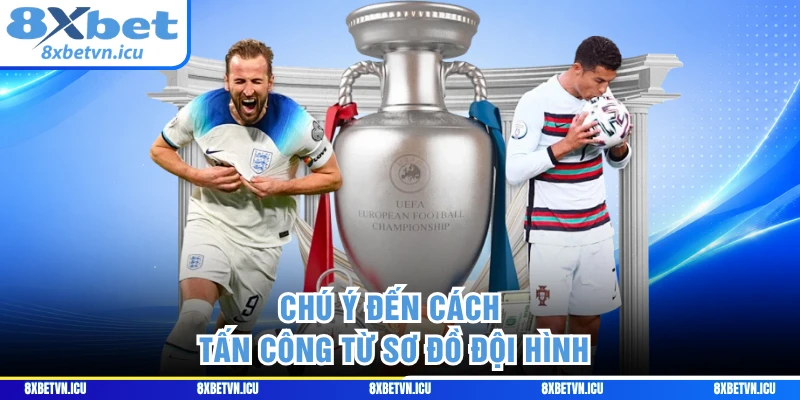 Chú ý đến cách tấn công từ sơ đồ đội hình